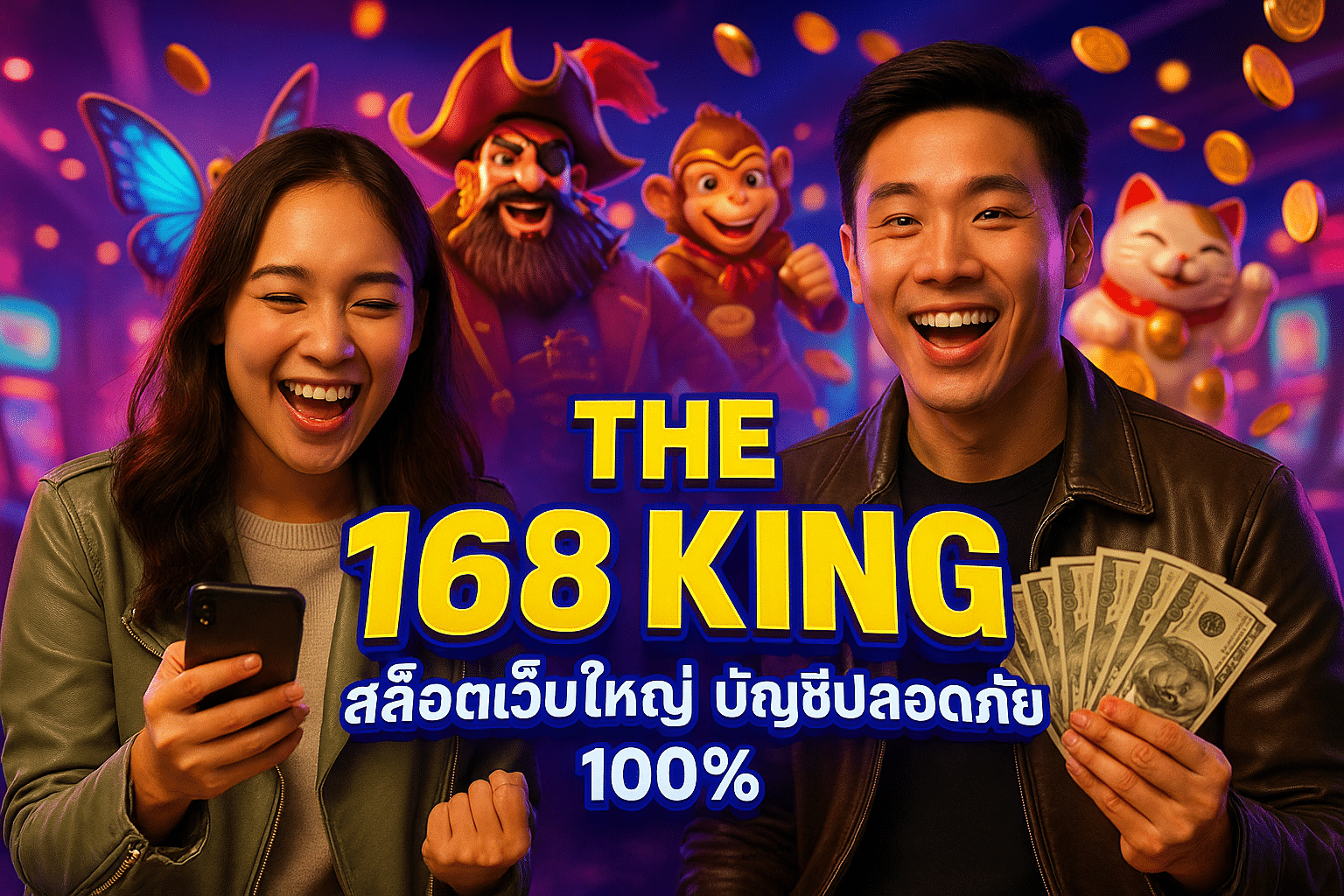 THE 168 KING สล็อตเว็บใหญ่ บัญชีปลอดภัย 100%